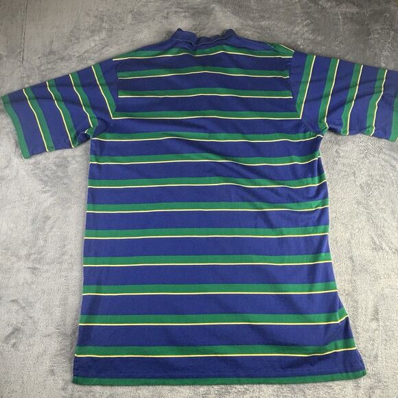 Polo Ralph Lauren Shirt Mens  XL Blue‎ Green Color Block 100% Fine Cotton Crest - Picture 2 of 6